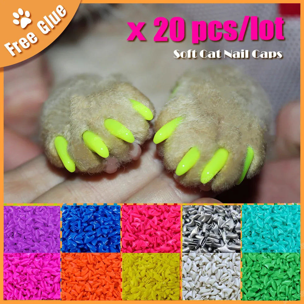 Colorful cat/dog nail caps