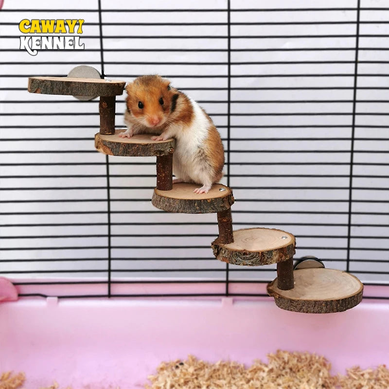 3/5 Steps Hamster Wooden Ladder