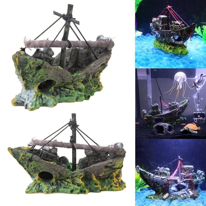 Aquarium pirate ship